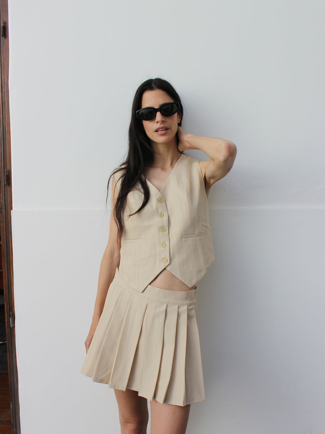 Chaleco Barbell Beige